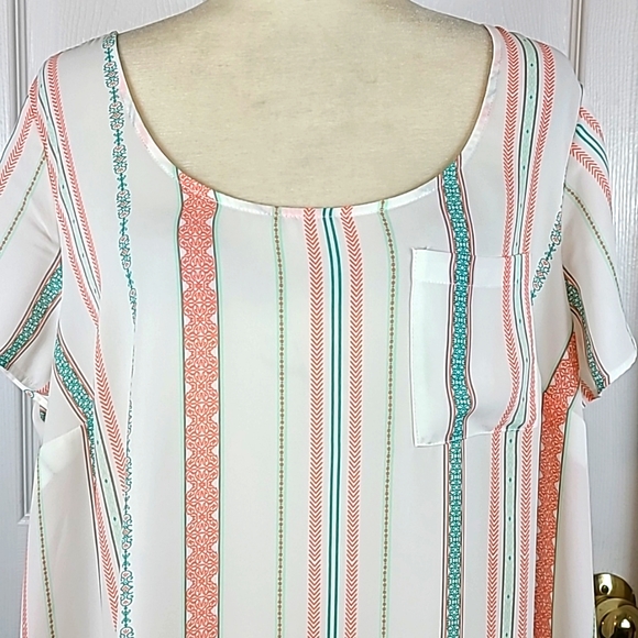 Torrid Mixed Print Blouse - Picture 2 of 12